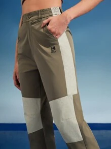 In My Nature Pantalones de senderismo con bolsillos inclinados y bloqueo de color
