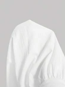 SHEIN MOD Dress Ukuran Plus - Putih - View 5