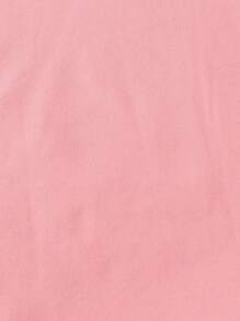 SHEIN Vintaside Kids Baby Girls Fun Letter Printed Short Sleeve Top And Flared Pants Set, Spring/Summer - Pink - View 4