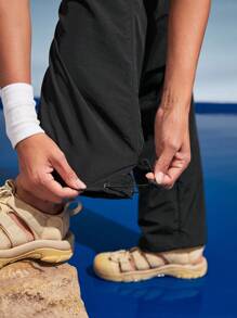 In My Nature In My Nature Outdoorbroek met gepatcht detail en trekkoord in de taille