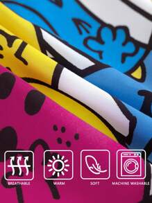Mr Men Little Miss X SHEIN Allover Printed Duvet Cover Set