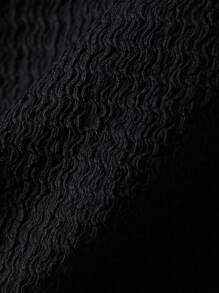 OTTIMOZO 純色男士V領無袖背心 - 黑色 - 查看 5