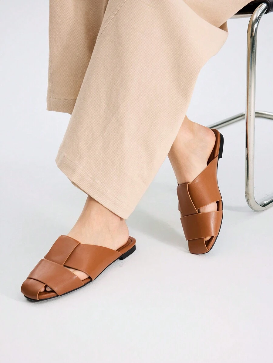 MOTF PREMIUM COMFORTABLE CASUAL FLAT SHOES FOR WOMEN, VERSATILE, FOR NEW YEAR HOLIDAY, SPRING SHOES, SPRING BREAK EASTER FOR CHRISTMAS - Brown - View 1