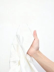 Maija Women's White Back To School U-Neck Button Accent Jacket - White - View 8