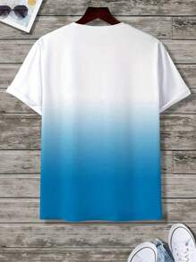 Zomer-casual T-shirt met korte mouwen en letterprint voor heren
