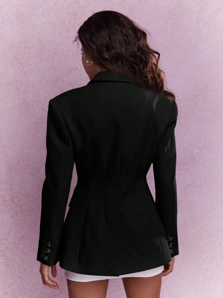 MISSGUIDED Tailored Shoulder Pad Fitted Blazer Business Casual