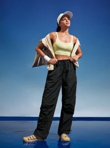 In My Nature In My Nature Outdoorbroek met gepatcht detail en trekkoord in de taille