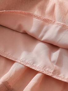 Falda estilo lino con forro, cintura elástica, bordada, largo hasta el tobillo, para primavera y verano - Rosa vieja - Ver 7