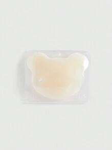 ROMWE Kawaii Miếng đệm ngực gấu bông thoáng khí và chống trượt, gói 2 chiếc - Màu be - Xem 4