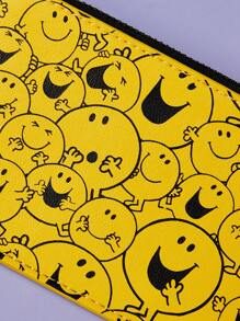 Mr Men Little Miss X SHEIN Cartoon Pattern Zippered Card Holder