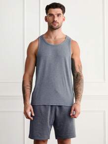 Forever 21 Männer T-Shirt & Tank Top & Shorts Drei Stück Set in Grau - Grau - Übersicht 4