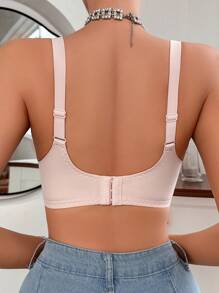Women's Lace Bra With Bow Decoration, Sold As 1pc - Baby Pink - View 2