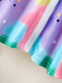 Baby Girl Fun Zippered Lightweight Sunscreen Breathable Comfortable Hooded Jacket, Spring/Summer - Multicolor - View 3