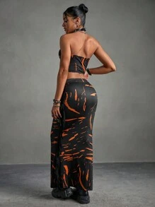 Gameset SHEIN Sport Set sport cu franjuri cu imprimeu grafic