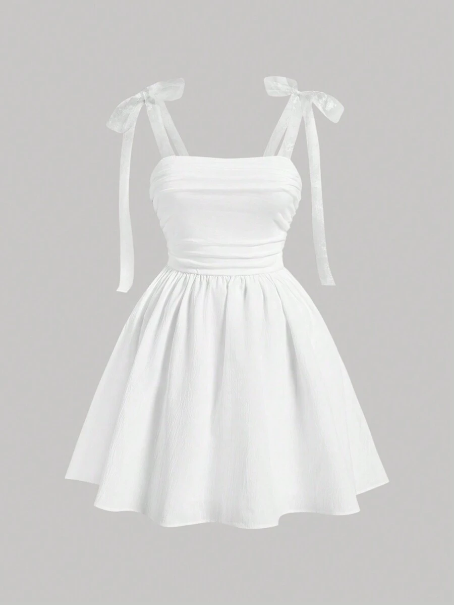 SHEIN MOD Dress Ukuran Plus - Putih - View 1