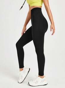 Eassivo Eassivo Mallas deportivas sin costuras de cintura ancha y gran elasticidad - Negro - Ver 5