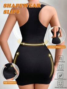 Váy định hình cơ thể Cincher liền mạch cho nữ, 1 chiếc - màu đen - Xem 2