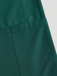 TaskEZ V Neck Top & Detachable Flap Pocket Cargo Pants Scrub Uniform Sets - Army Green - View 8