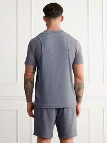 Forever 21 Männer T-Shirt & Tank Top & Shorts Drei Stück Set in Grau - Grau - Übersicht 2