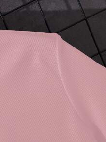 Manfinity Homme 男士純色釦前T恤 - 粉色 - 查看 3