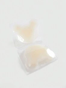 ROMWE Kawaii Miếng đệm ngực gấu bông thoáng khí và chống trượt, gói 2 chiếc - Màu be - Xem 3