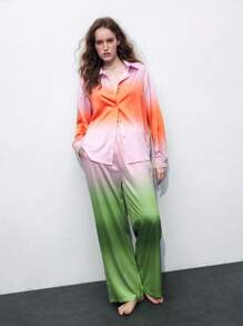 Maija 漸層色扣前襯衫和束腰褲 - 彩色 - 查看 5