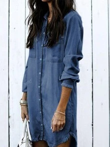 Women's Denim Shirt Dress