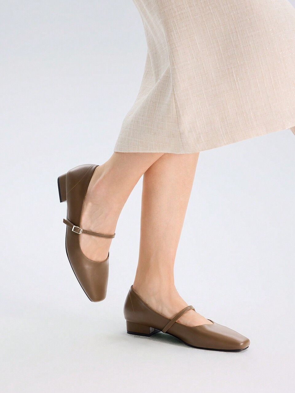 COMFORTABLE SQUARE HEEL WOMEN'S FLAT SHOES, ALL-MATCH STYLE, FOR NEW YEAR HOLIDAY, SPRING SHOES, SPRING BREAK EASTER FOR CHRISTMAS