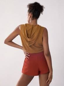 Easithlete 夏季口袋連帽運動衫 - 棕色 - 查看 2