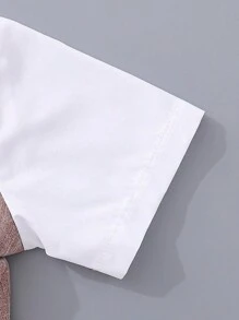 SHEIN Baby Jungen Hemd im Gentleman-Style mit Kurzarm, Krawatte und Shorts
