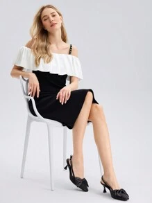MOTF PREMIUM GIÀY CAO CẤP Stiletto mũi nhọn thoải mái trang trí bướm - màu đen - Xem 7