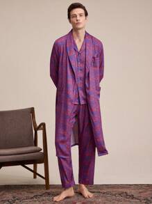 EverLounge 男士全印花連帶浴衣