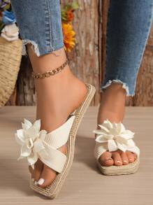 Tropiscape 2025春夏新款女士时尚优雅经典户外防滑耐磨蝴蝶结拖鞋,女士沙滩度假休闲凉鞋,营造度假氛围,放松身心,适合秋季、圣诞节、冬季等各种场合,也是圣诞礼物的理想之选。 - 米色 - 查看 10