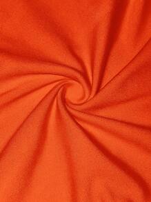 Slaydiva New Arrival Slim Fit Hollow Out Waist Twist Knot Long Dress-Holiday & Casual - Orange - View 10