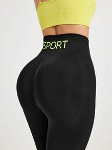 Eassivo Eassivo Mallas deportivas sin costuras de cintura ancha y gran elasticidad - Negro - Ver 7