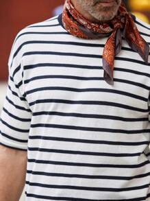 Manfinity Homme Men Striped Pattern Drop Shoulder Knit Top