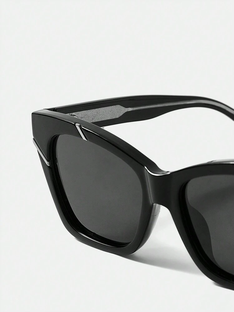 1 pieza de gafas de sol básicas de marco completo para mujeres, adecuadas para el trabajo y las vacaciones