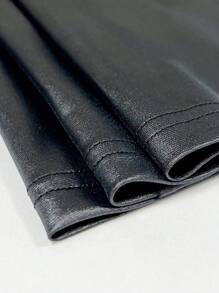 Sleeveless Slim Fit Solid Color Midi Dress, Suitable For Commuting In Summer - Black - View 10