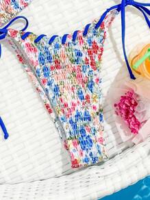 Bikini tam giác in hoa đi biển mùa hè - Nhiều màu - Xem 4