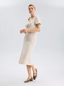 MOTF PREMIUM COMFORTABLE SQUARE HEEL WOMEN'S FLAT SHOES, ALL-MATCH STYLE, FOR NEW YEAR HOLIDAY, SPRING SHOES, SPRING BREAK EASTER FOR CHRISTMAS - Mocha Brown - View 10