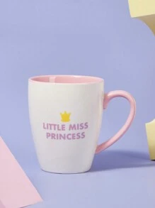 Mr Men Little Miss X SHEIN 500ml Ceramic Cartoon And Heart Print Mug