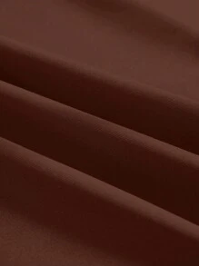 Sweetra Solid Ruched Mermaid Hem Cami Long Dress For Summer Maxi Women Outfit - Chocolate Brown - View 6