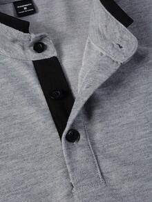 Manfinity Homme Men Antler Print Polo Shirt - Light Grey - View 6