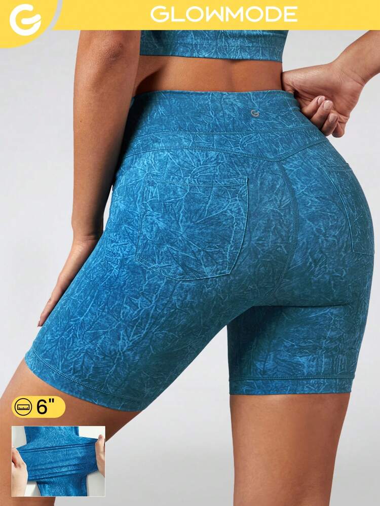 6" DenimFlexy Anti Roll-Down Stretchy Pocket Biker Shorts Cycling Running Gym Workout