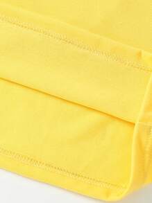 SHEIN 4入組寶寶女童休閒彩色心形愛心和字母標語短袖T卹套裝