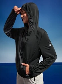 In My Nature Casual Long Sleeve Hooded Outdoor Sun Protection Jacket - Black - View 2
