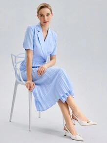 MOTF PREMIUM Zapatos de tacón bajo de punta, calzado diario para mujer durante todo el año, halloween - Blanco - Ver 7