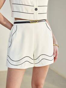 MOTF PREMIUM 對比綁邊斜袋短褲