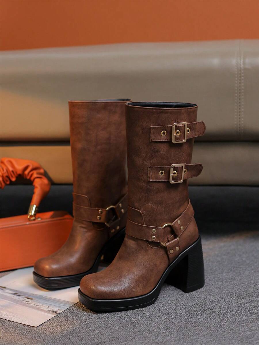 MILADY Women's KneeHigh Boots 2024 New Summer Retro Western Cowboy