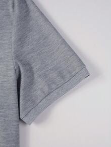 Manfinity Homme Men Antler Print Polo Shirt - Light Grey - View 3